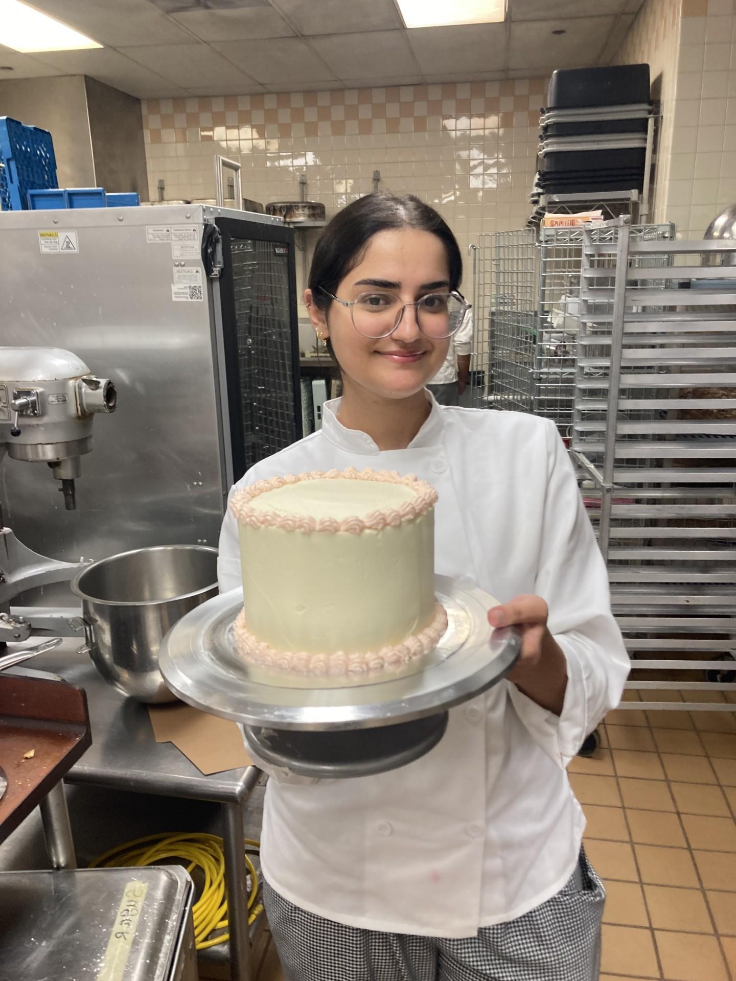 Student with Cake